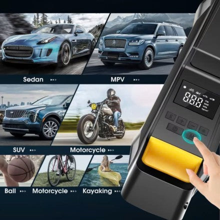 CARSUN C-1809 Digital Car Tire Inflator Cordless Air Pump 150PSI Electric Portable Air Compressor with LED Light