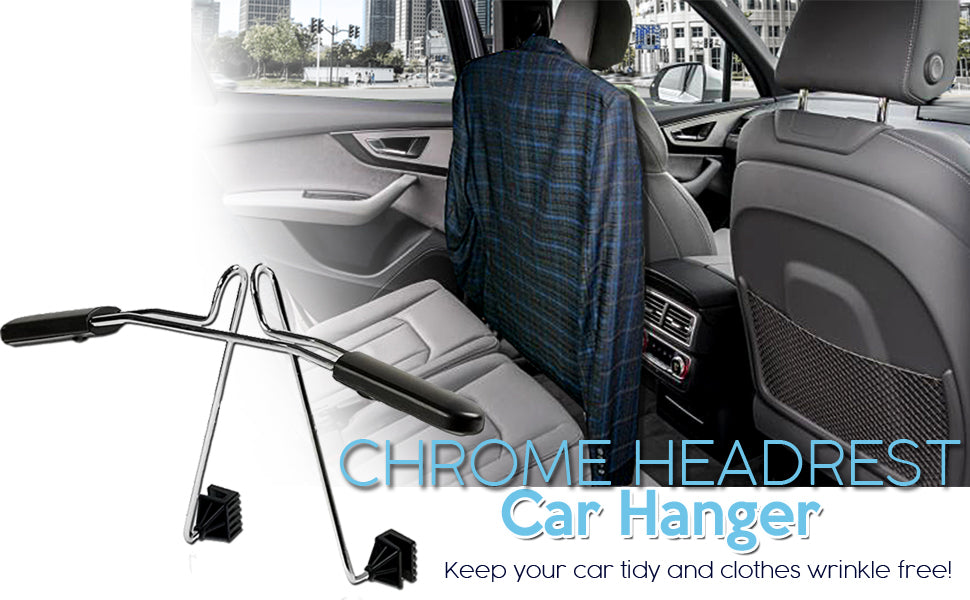 Car Coat Hanger With Headrest Restraint Rods