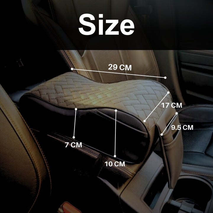 Assafco Colored Leather Car Foam Armrest Cushion