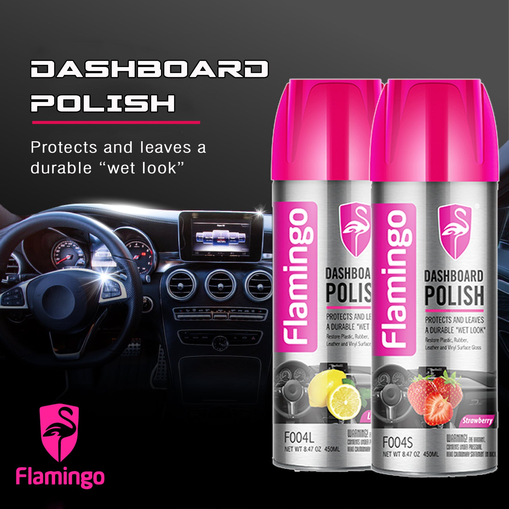 FLAMINGO DASHBOARD POLISH - 450 ML