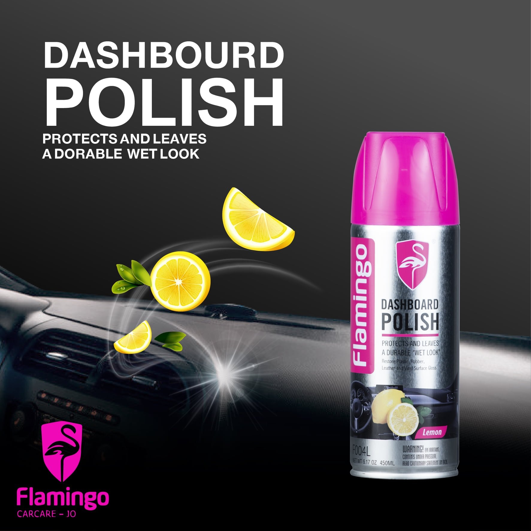 FLAMINGO DASHBOARD POLISH - 450 ML