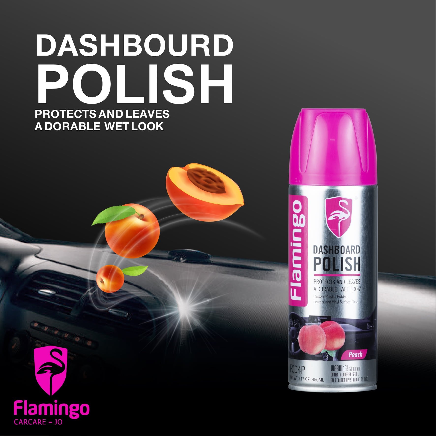 FLAMINGO DASHBOARD POLISH - 450 ML