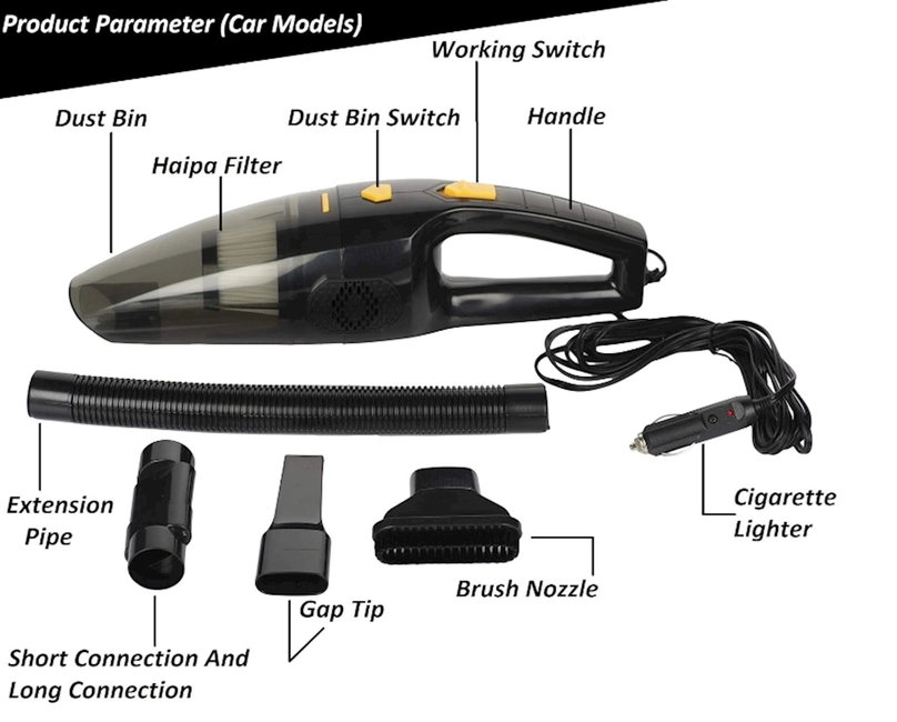 High Power 12V Car Handheld Vacuum Cleaner Multipurpose for Car and Home Wet and Dry (VC-101)