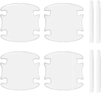 Car Door Handle Protector, Transparent Bumper Trim Guard Sticker, Waterproof Anti-Scratch Door Handle and Rear View Mirror Protection Film, Universal for Most Car