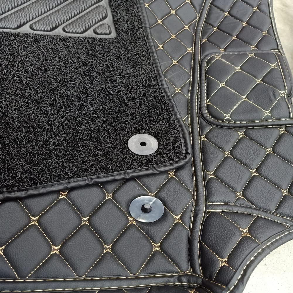 German Car Premium 9D Leather Double Layered Car Floor Mat for German Car