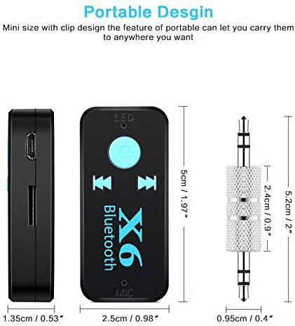 X6 Wireless Bluetooth 4.2 3.5mm jack AUX Audio Stereo Home Car Receiver Adapter X6 Bluetooth car kit receiver multi-function