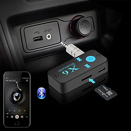 X6 Wireless Bluetooth 4.2 3.5mm jack AUX Audio Stereo Home Car Receiver Adapter X6 Bluetooth car kit receiver multi-function