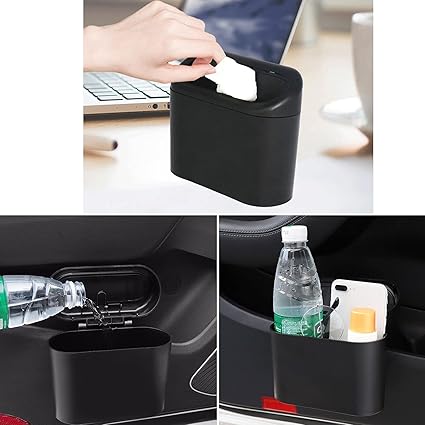 Car Portable Trash Can Garbage Hanging Container Dustbin Organizer