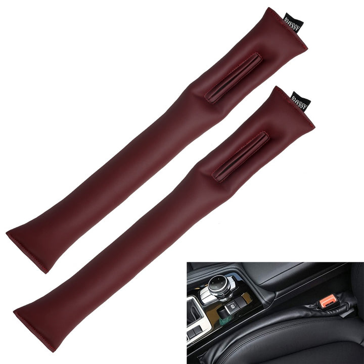 Drop Stop Car Seat Gap Filler 2 pcs-Dark Red