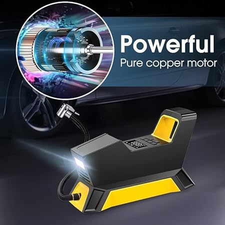 CARSUN C-1809 Digital Car Tire Inflator Cordless Air Pump 150PSI Electric Portable Air Compressor with LED Light