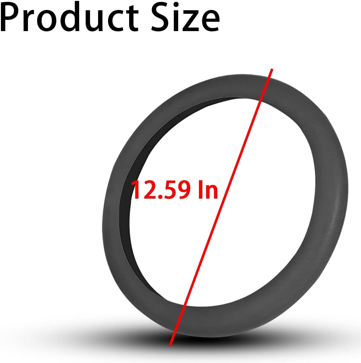 غطاء عجلة قيادة السيارة من السيليكون الناعم - أسود 