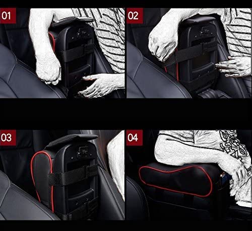 وسادة مسند ذراع السيارة المصنوعة من الجلد من عسافكو  بتصميم مربع من الإسفنج