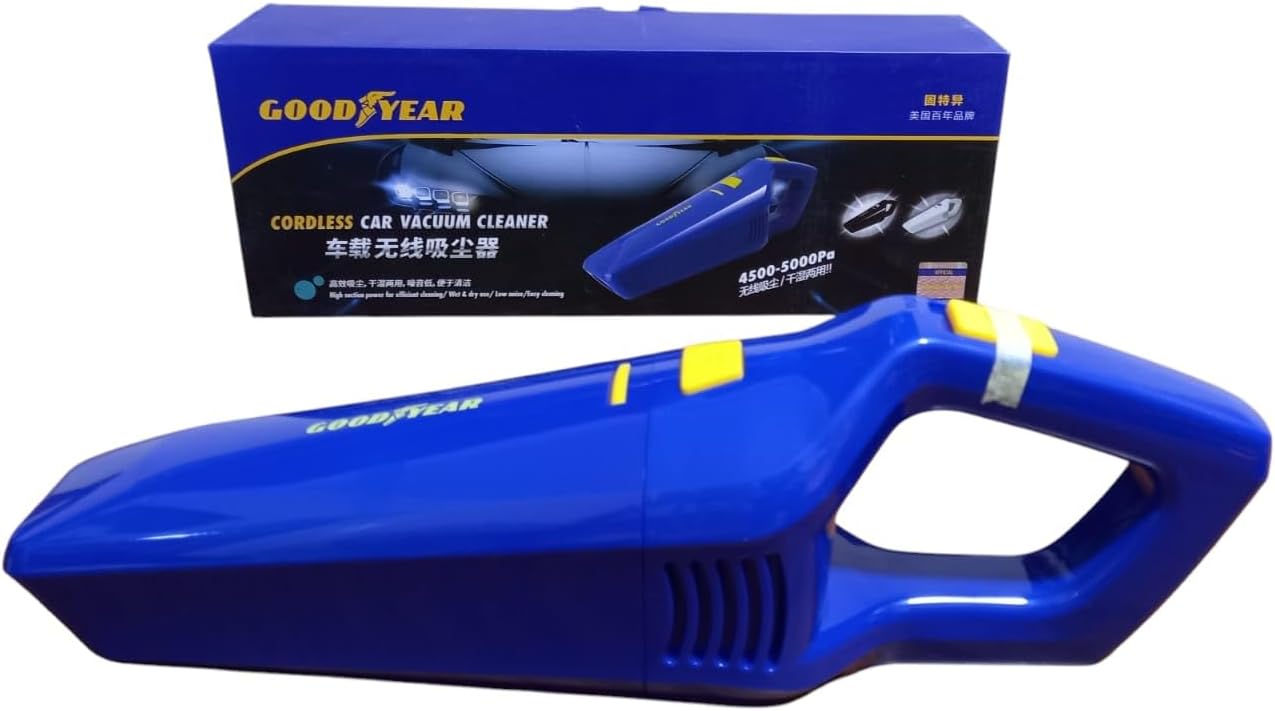 GOOD YEAR Portable Electric Vacuum Cleaner for Car, Home, Office Charged by Electricity Through USB Built-in Lithium Battery Qableh for Recharging Wireless New Design for Removing Dust by GOOD YEAR