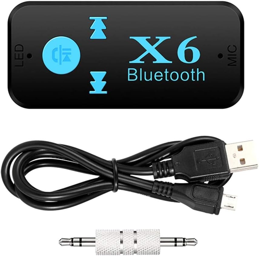 X6 Wireless Bluetooth 4.2 3.5mm jack AUX Audio Stereo Home Car Receiver Adapter X6 Bluetooth car kit receiver multi-function