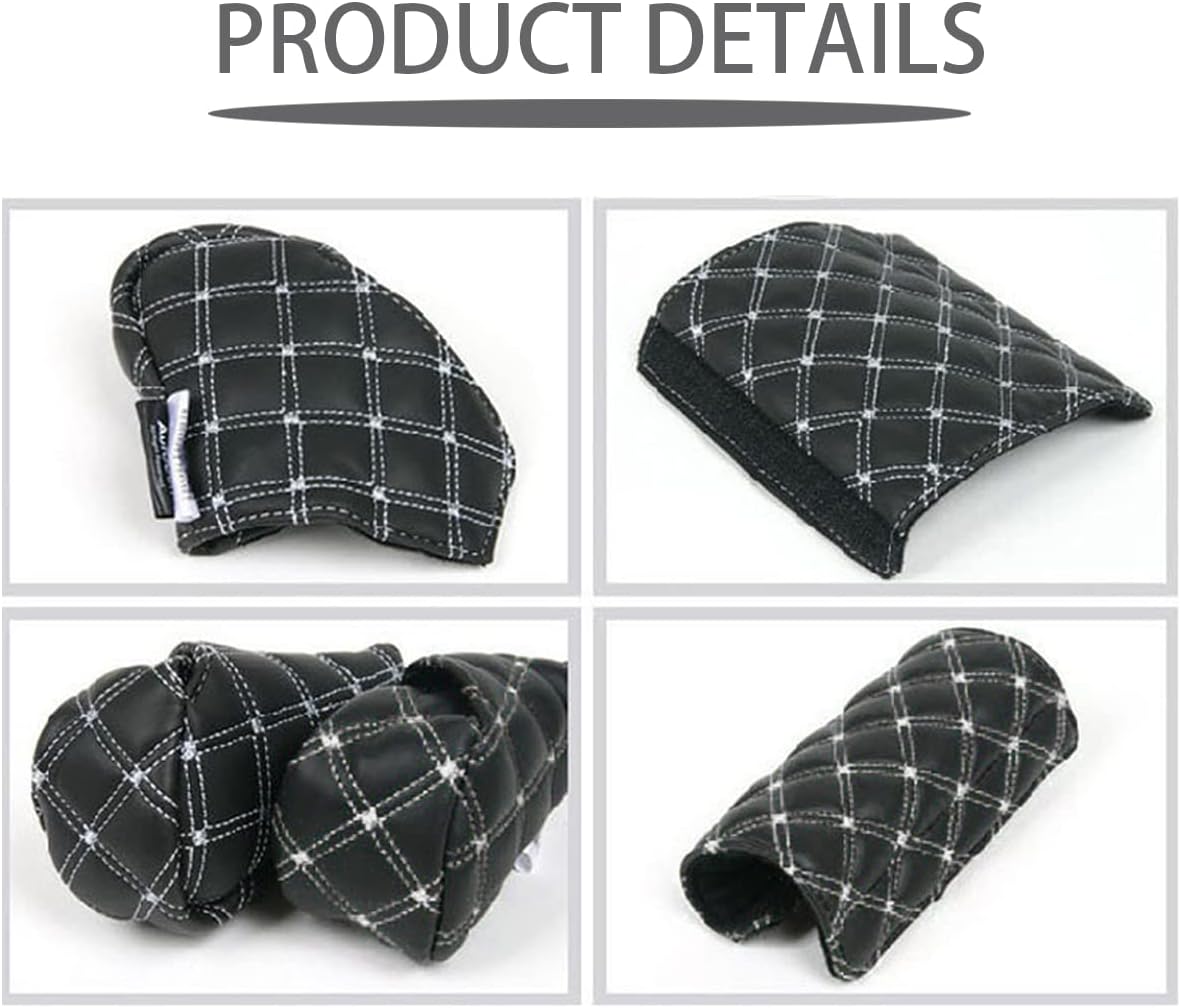 Set Car Handbrake Shift Gear Knob Cover, Leather Breathable Soft Hand break Protect