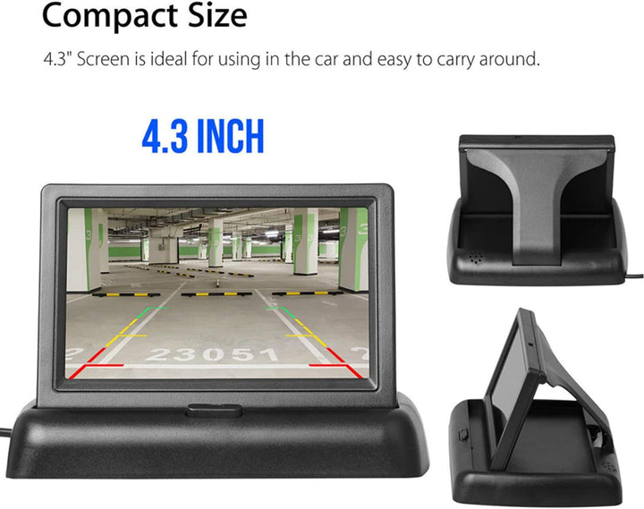 Car 4.3 Inch Small Mini Digital Flip Down Foldable Monitor Screen