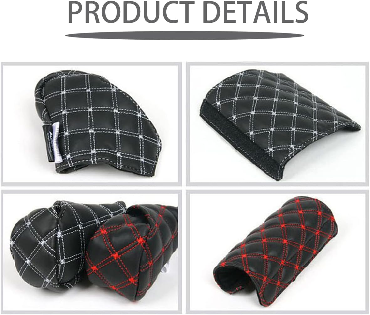 Set Car Handbrake Shift Gear Knob Cover, Leather Breathable Soft Hand break Protect