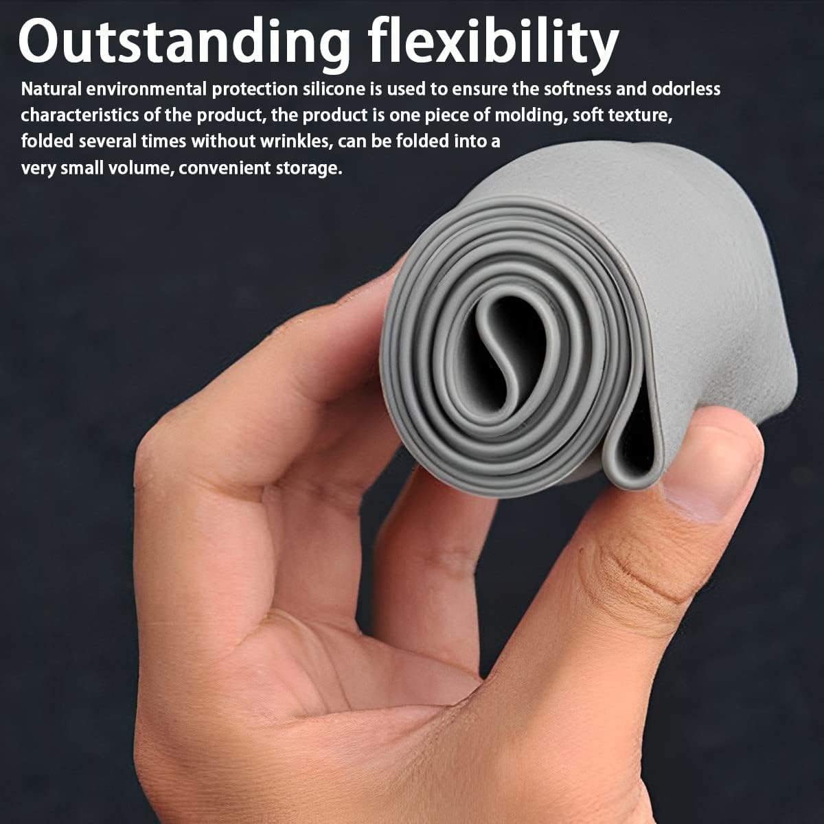 غطاء عجلة قيادة السيارة من السيليكون الناعم - أسود 