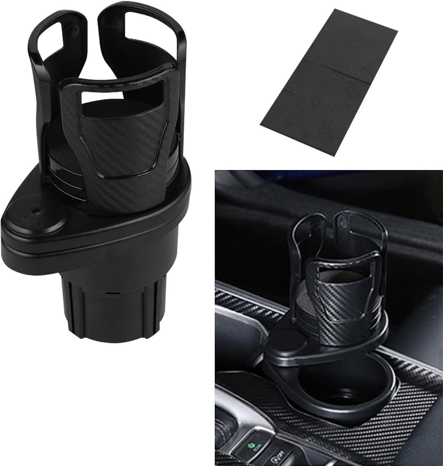 2-in-1 Cup Holder Expander Adapter with Rotating Adjustable Base