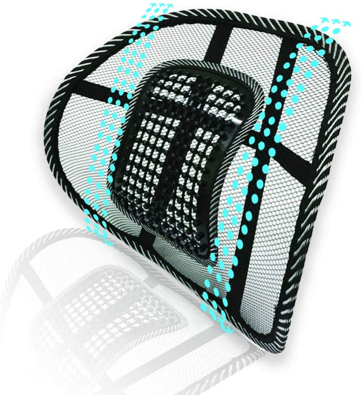 Car Mesh Back Support with Massage Beads Ergonomic