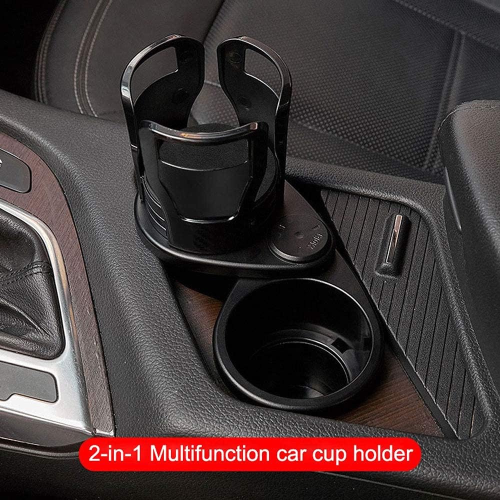2-in-1 Cup Holder Expander Adapter with Rotating Adjustable Base