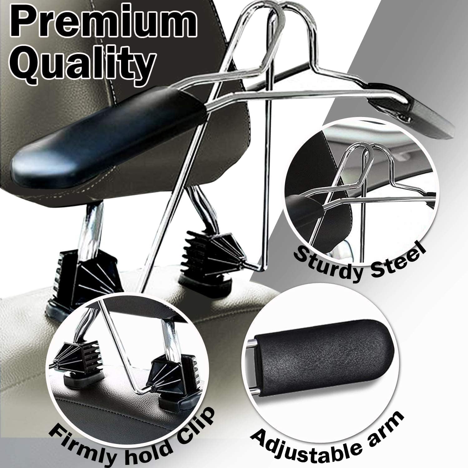 Car Coat Hanger With Headrest Restraint Rods