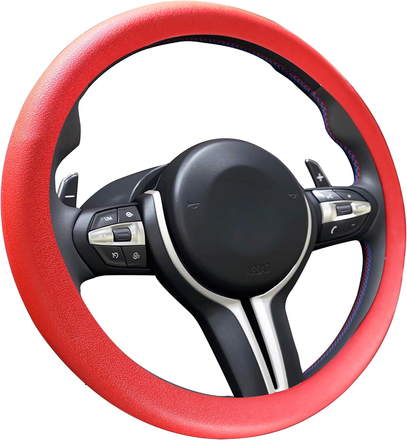 غطاء عجلة قيادة السيارة من السيليكون الناعم - أسود 