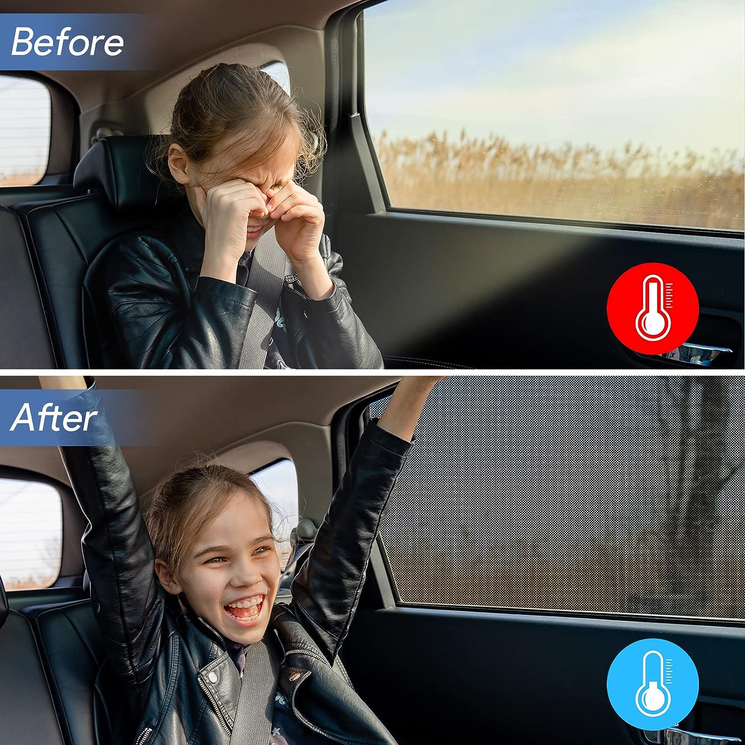 Universal Car Side Window Baby Sun Shade (2 Pack) Fits All (99%)