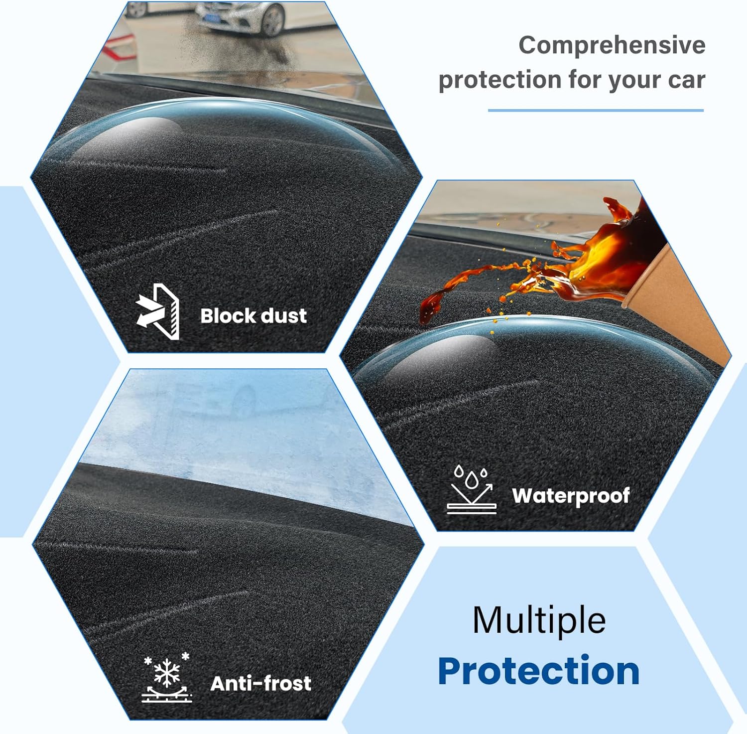 Assafco Car Dashboard Cover  , UV Protectant