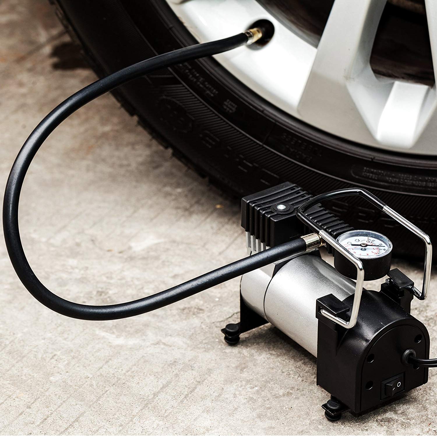 Car Tyre Inflator Air Compressor Double Cylinder