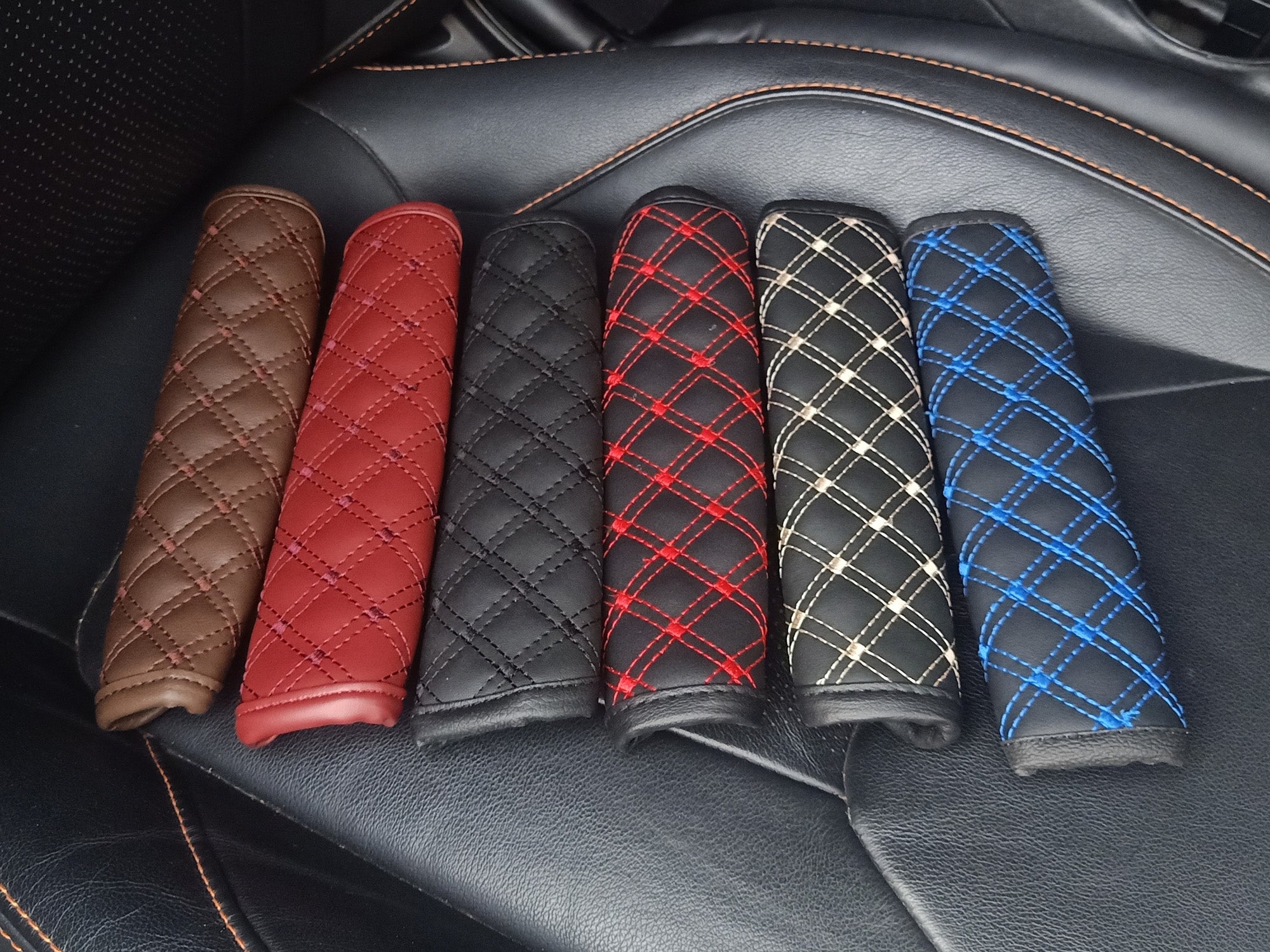 2Pack Car Leather Seat Belt Cover Shoulder Pad Protector winne style