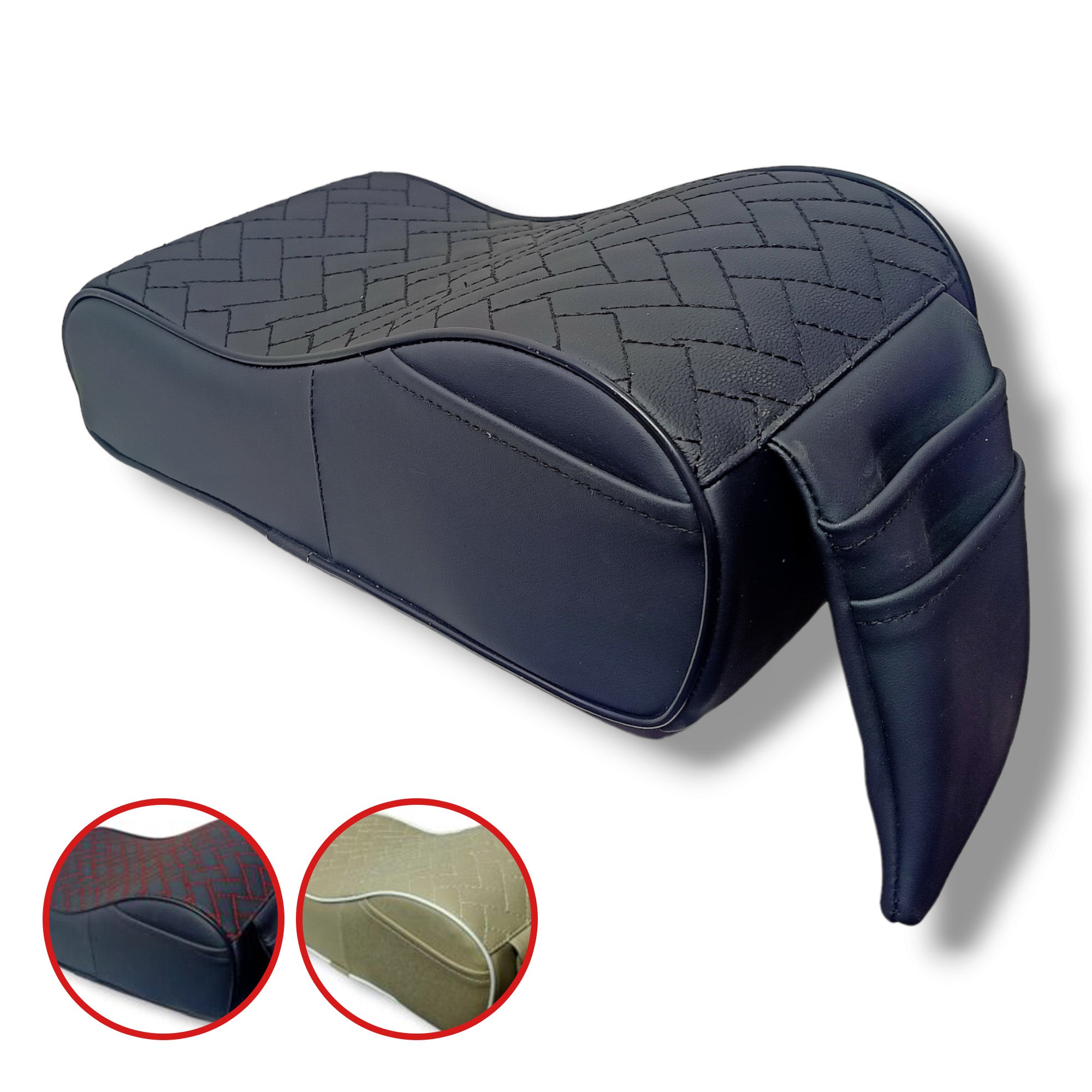 وسادة مسند ذراع السيارة الجلدية من Assafco بتصميم جداري من الميمورى فوم 