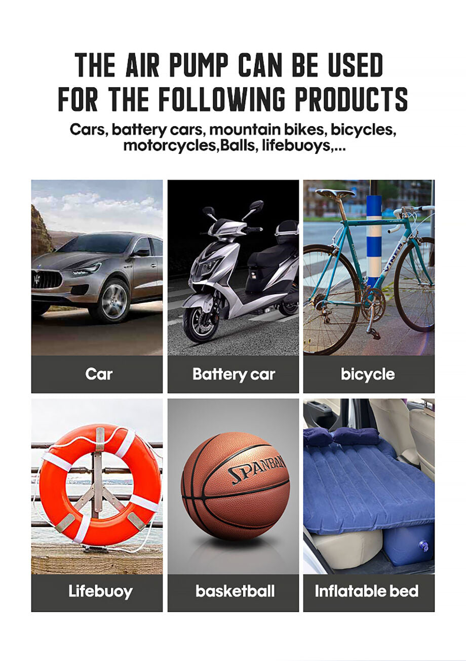 CARSUN Car Portable Air Compressor Tire Inflator C1808