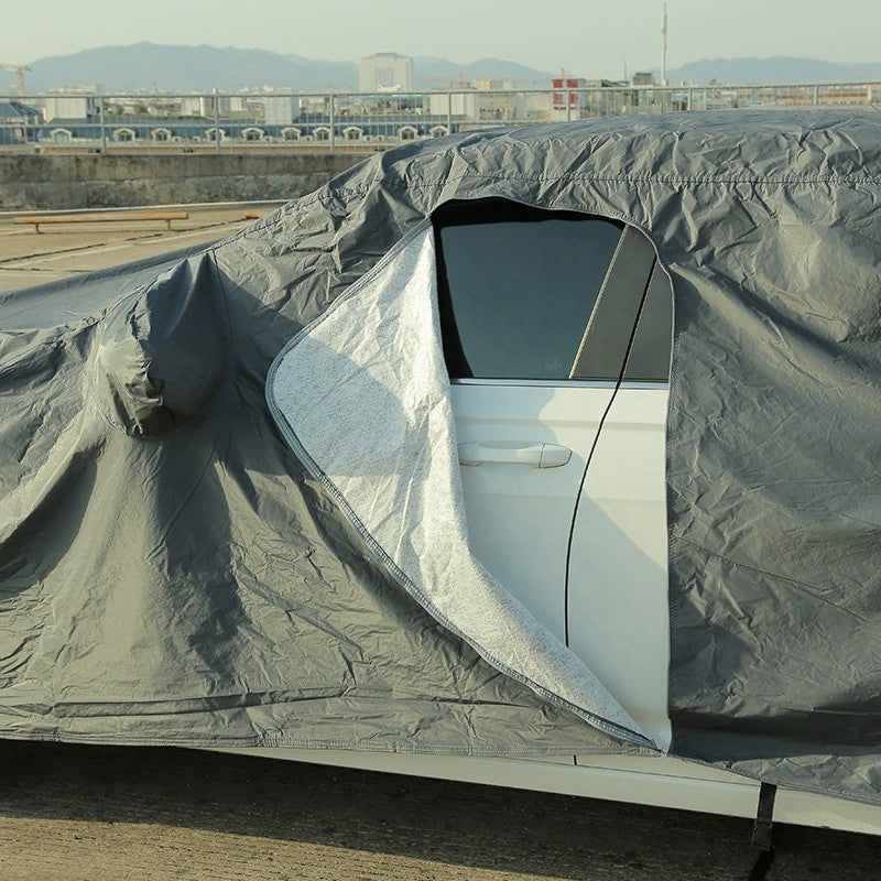 Heavy Duty Waterproof Car Cover All Weather Protection with Zipper Door