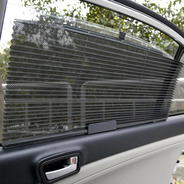 Generic Auto Folding Sun Shade For Side Window - Black - 2 Pcs