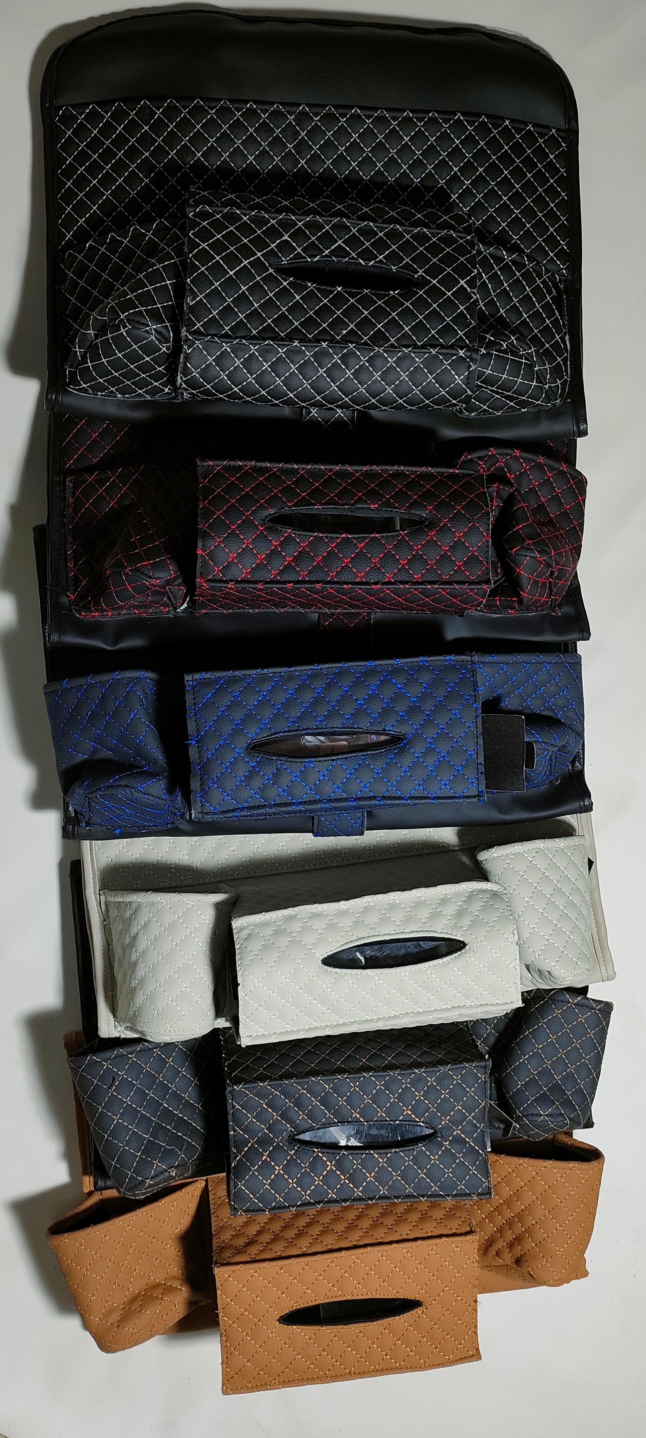 ASSAFCO Leather Car Backseat Organizer