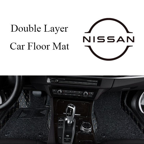Car Premium 9D Leather Double Layered Car Floor Mat for Nissan