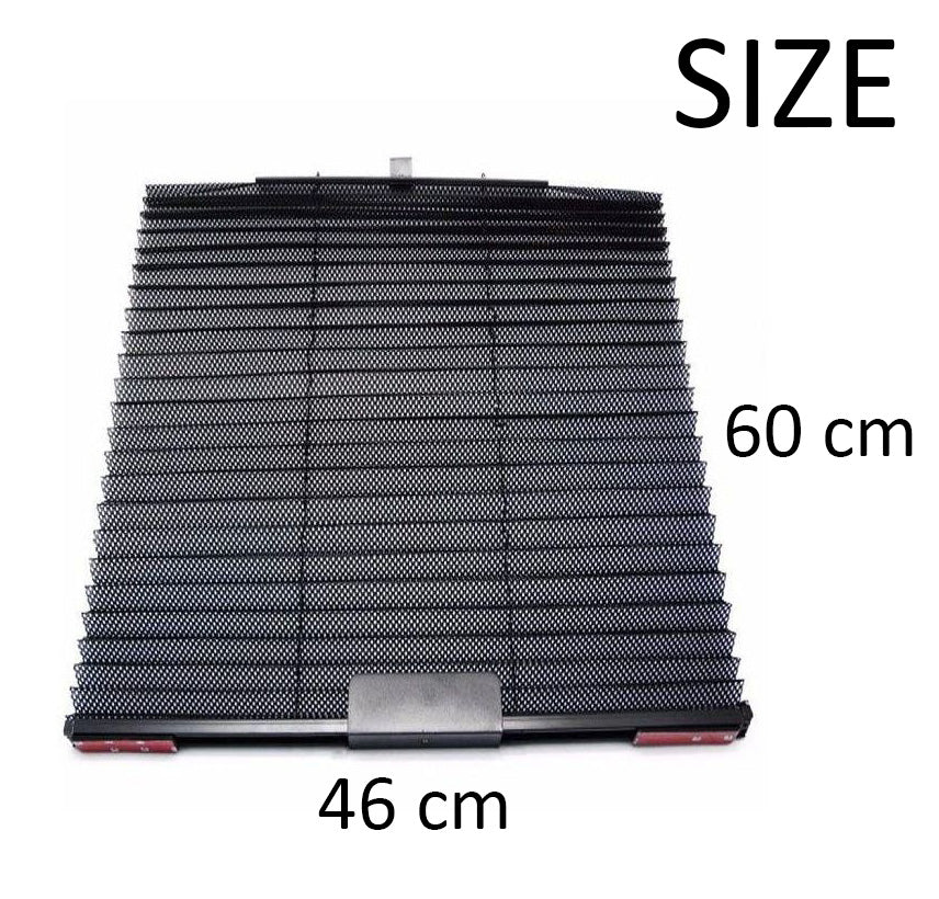 Generic Auto Folding Sun Shade For Side Window - Black - 2 Pcs