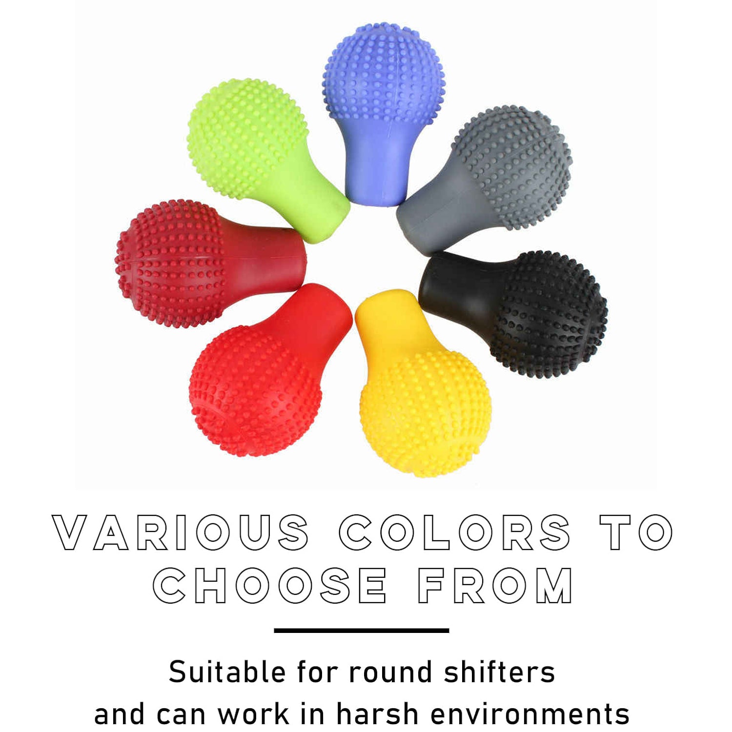 غطاء حماية مقبض ناقل الحركة للسيارة من السيليكون المرن بتصميم تدليك للمقبض الدائري 