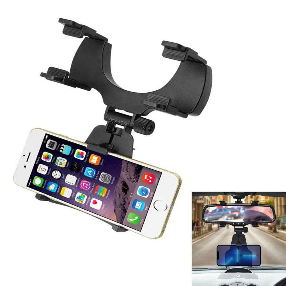 Car Rear View Mirror Mount Phone Holder