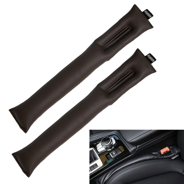 Drop Stop Car Seat Gap Filler 2 pcs-Brown
