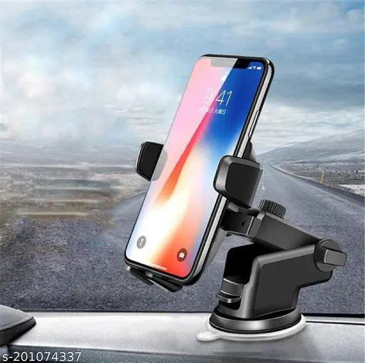 حامل هاتف محمول قابل للتعديل للسيارة - أسود 