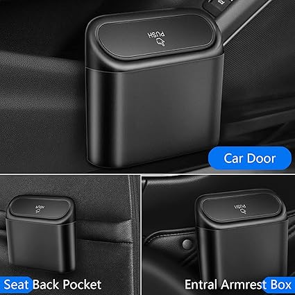 Car Portable Trash Can Garbage Hanging Container Dustbin Organizer