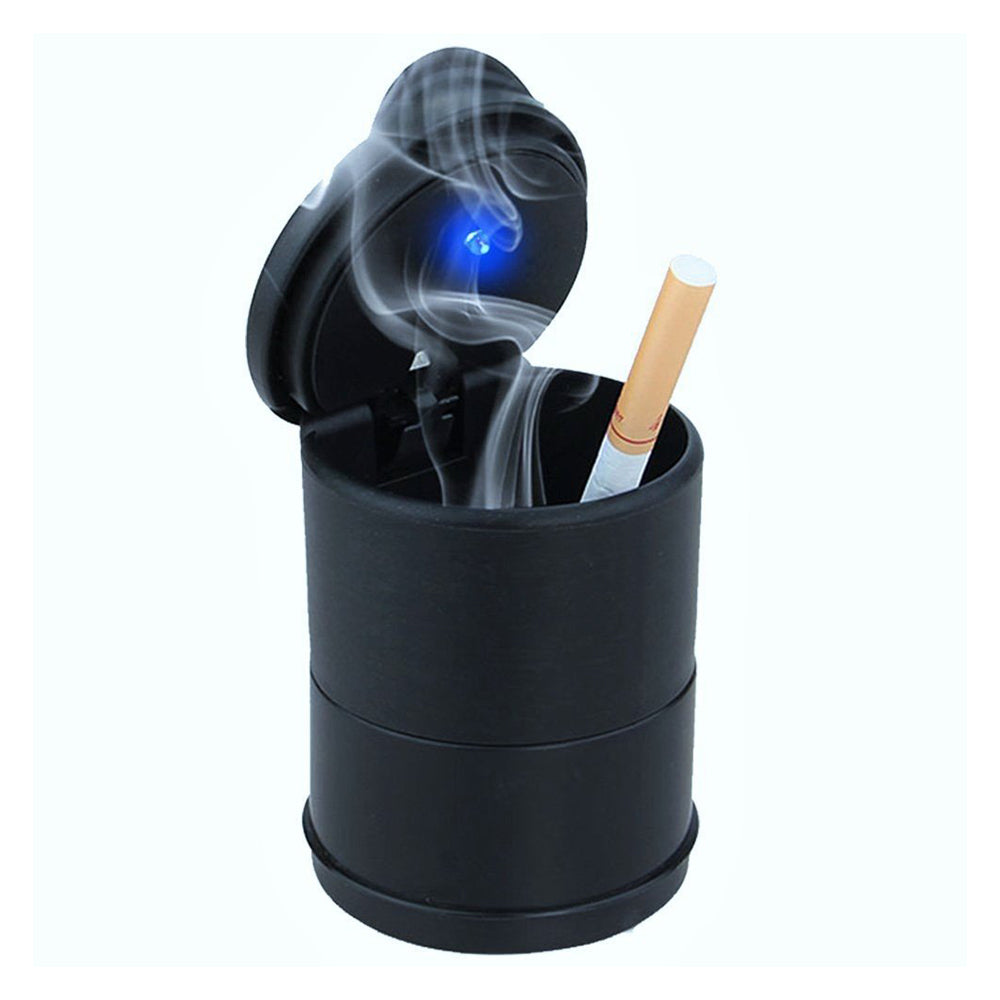 LED Lighting Portable Car Ashtray Holder Cup – Black