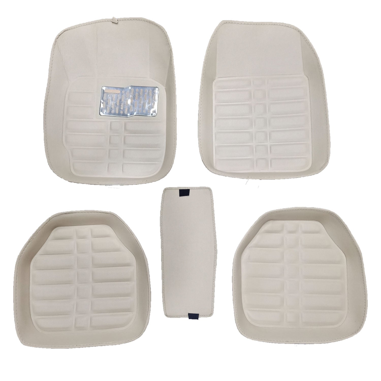 3D Universal Car Floor Mats - 5 Pcs - Dark Red