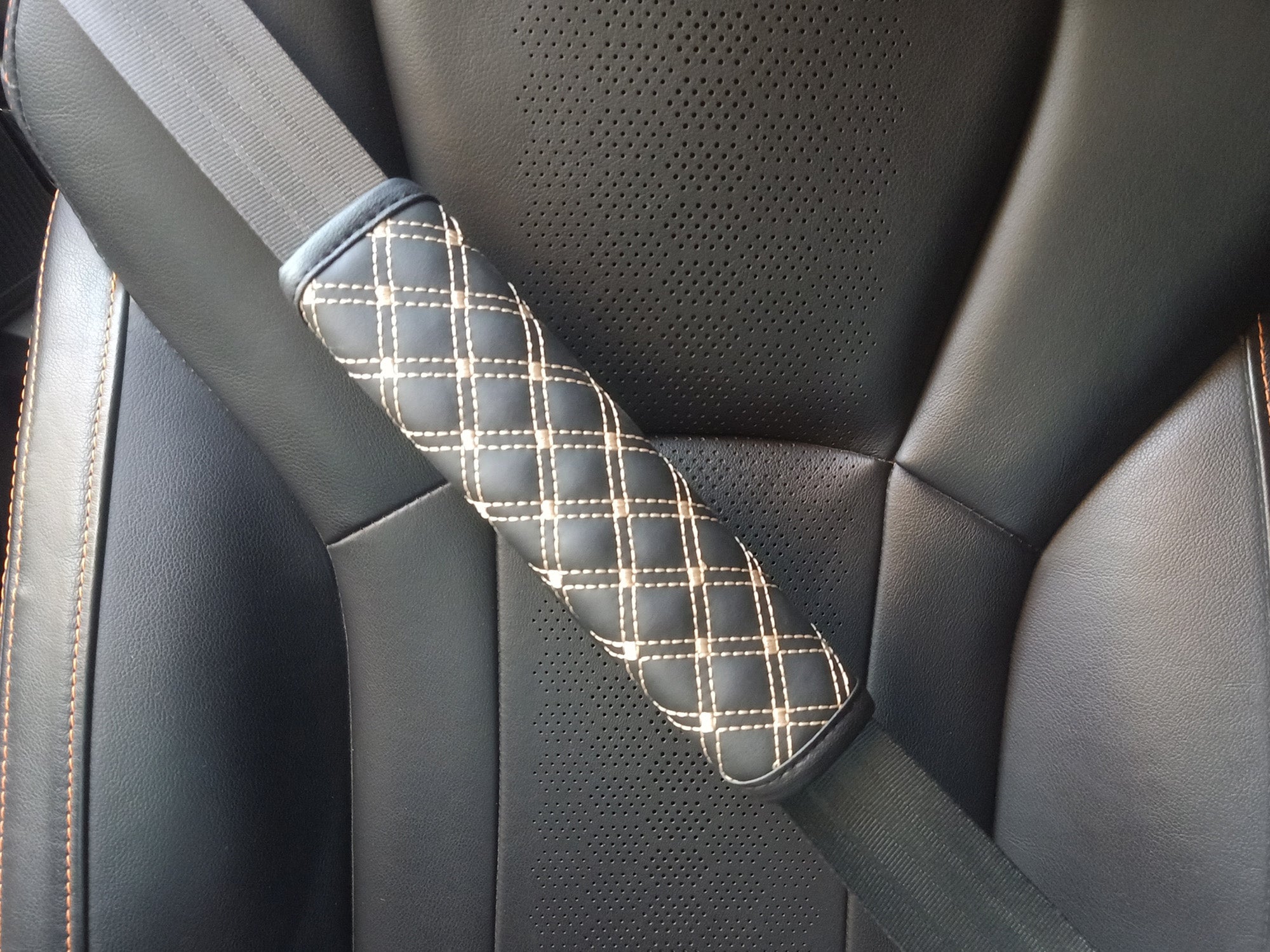 2Pack Car Leather Seat Belt Cover Shoulder Pad Protector winne style