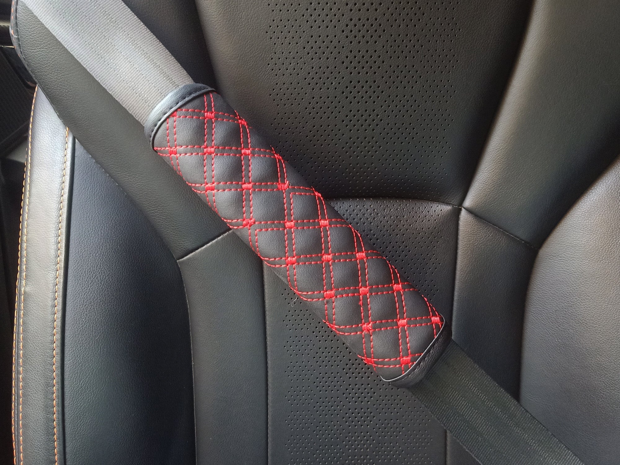 2Pack Car Leather Seat Belt Cover Shoulder Pad Protector winne style