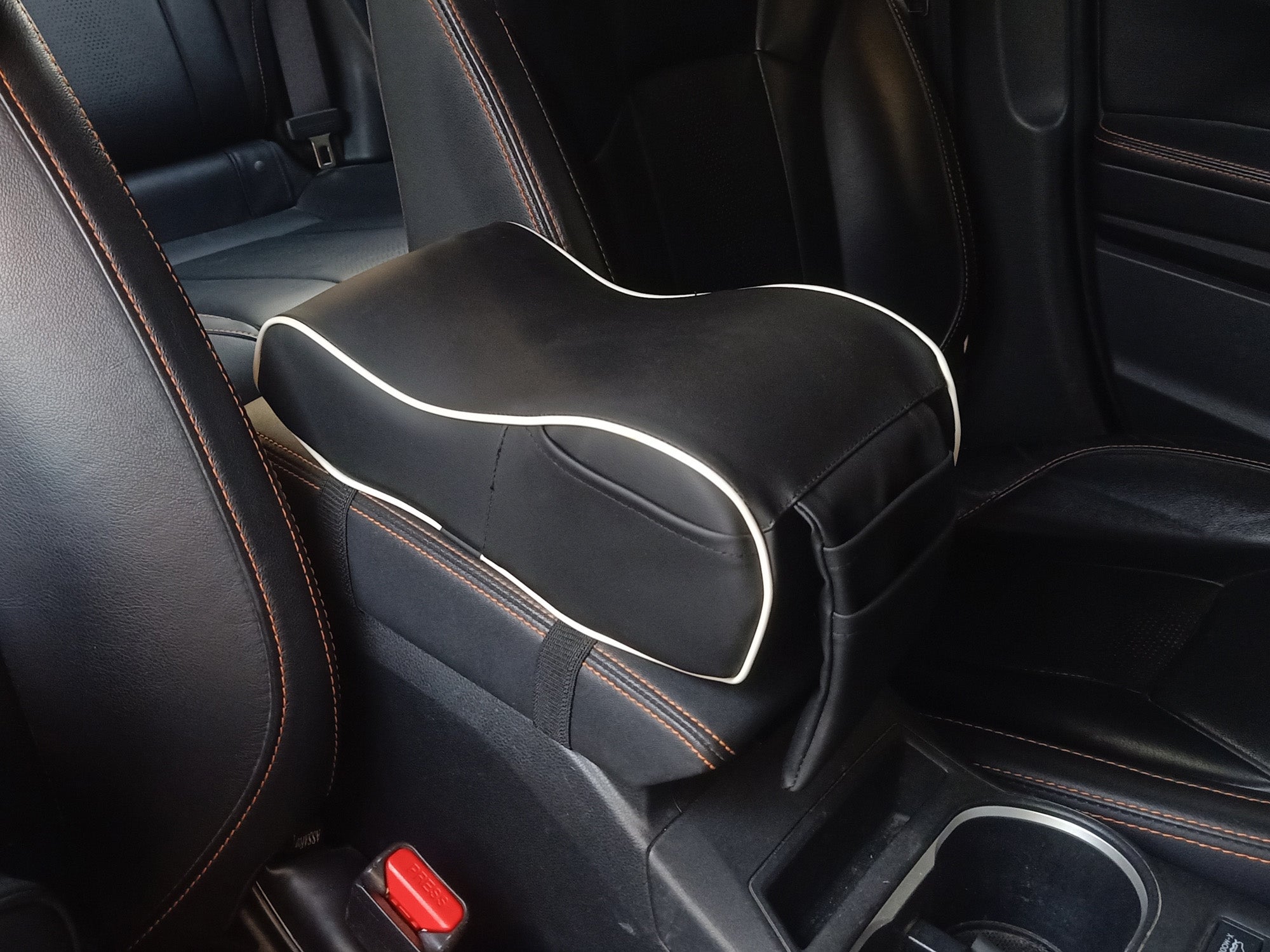 Assafco Leather Car Armrest Cushion Foam – Black