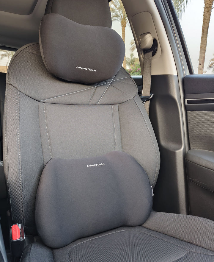 مجموعة وسائد دعم الرأس والرقبة والظهر العالمية المصنوعة من مادة الإسفنج ذو الذاكرة من أسافكو، تصميم مريح وأرغونومي.