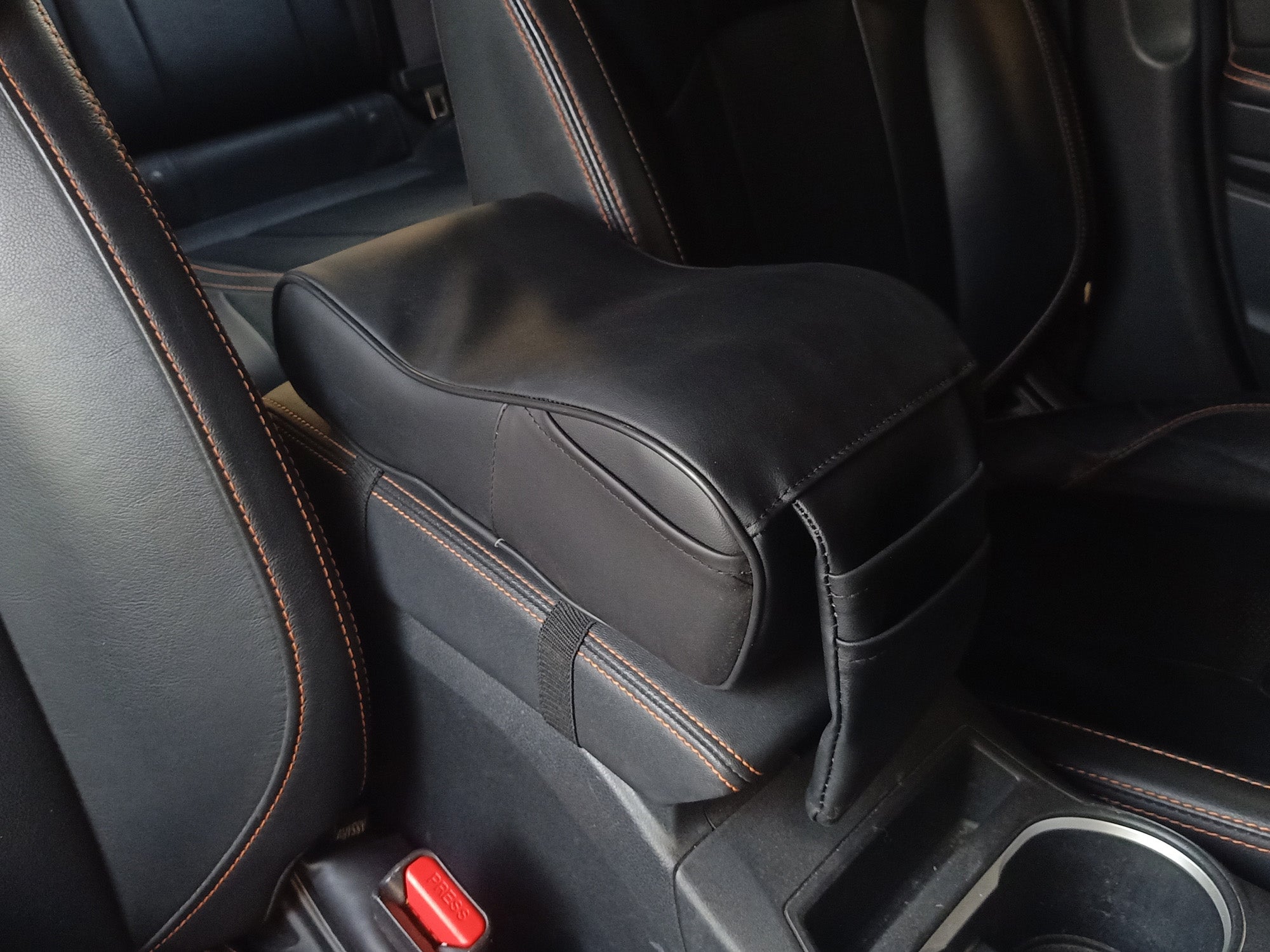 Assafco Leather Car Armrest Cushion Foam – Black